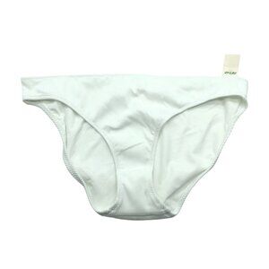 Aerie Womens Bikini Swim Bottom Ribbed Hipster Brief White Size L